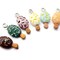 Tiny Popsicle Charms, Set of 8 Miniature Food Pendants, Adorabilities